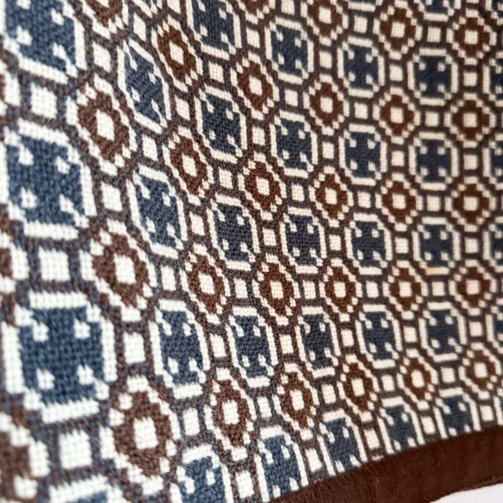 Vintage Geometric Patterned Pencil Skirt - Brown and Cream - Picture 4 of 9
